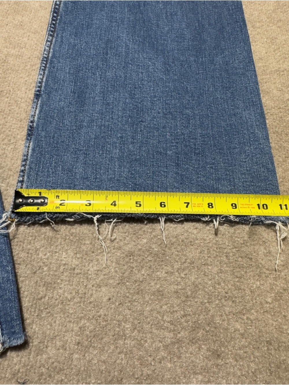 Zara Jeans High Rise Wide Leg Denim Size 6 Distressed Frayed Y2K, 90’s Capsule - Picture 12 of 13
